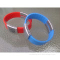 Wholesale cheap silicon custom silicone charm wrist bangle with engraved text